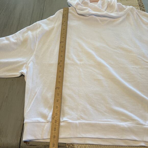 NWT Fabletics White Brisa Terry Cloth Hoodie Size XXL Athleisure Oversized - Picture 3 of 7